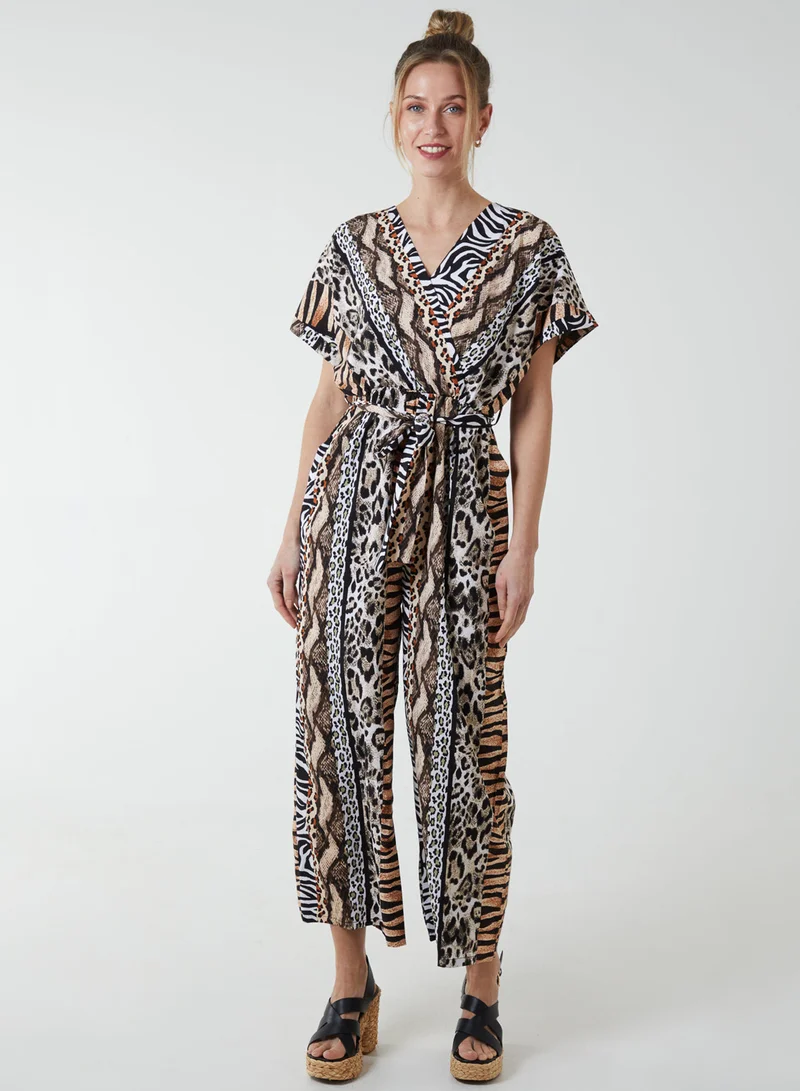 بلو فانيلا Multi Stripe Animal Jumpsuit